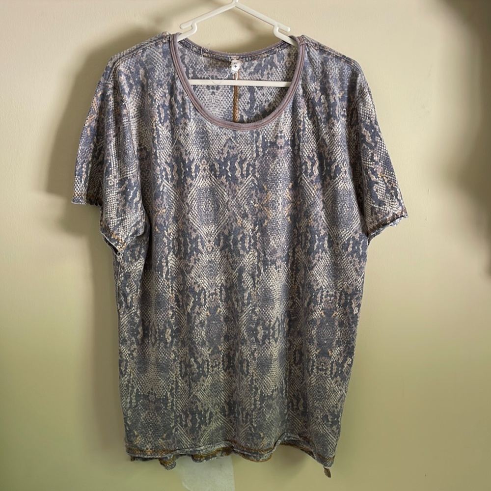 Free People Snake Skin Tee
